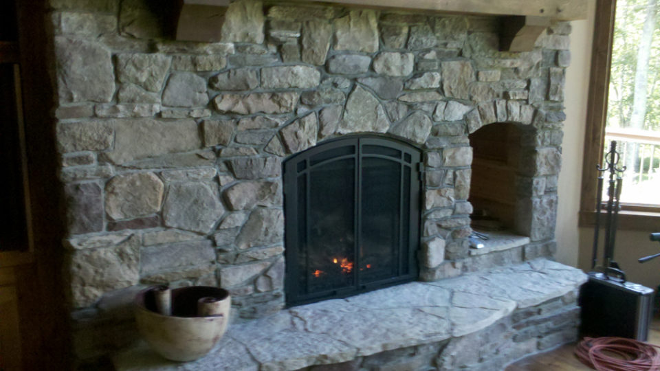 Stone Fireplace by Wilkening Fireplace