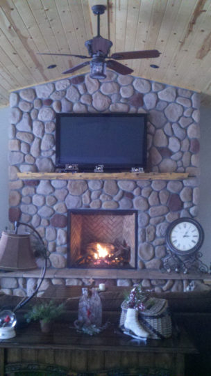 Stone Fireplace by Wilkening Fireplace